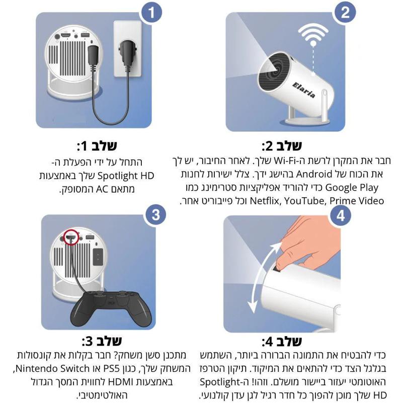 ElariaPRO מקרן נייד